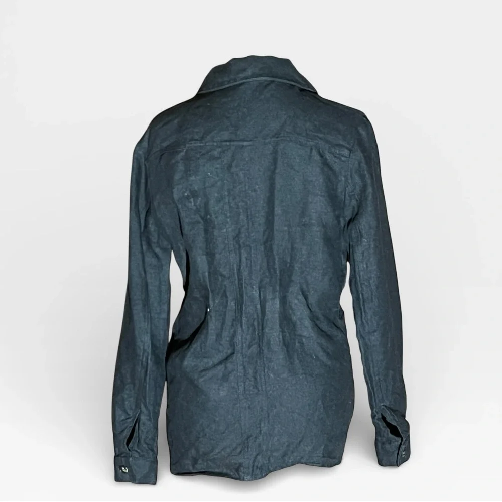 Sezane Will Jacket in black linen size XS - Picture 6 of 7